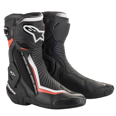 Alpinestars SMX Plus v2 Stiefel Schwarz Weiß &amp; Rot Fluo 222101912314