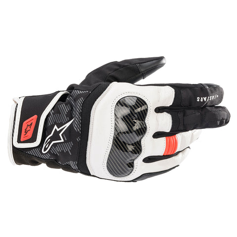 Alpinestars SMX Z Drystar-Handschuhe Schwarz Weiß &amp; Rot Fluo 35274211231