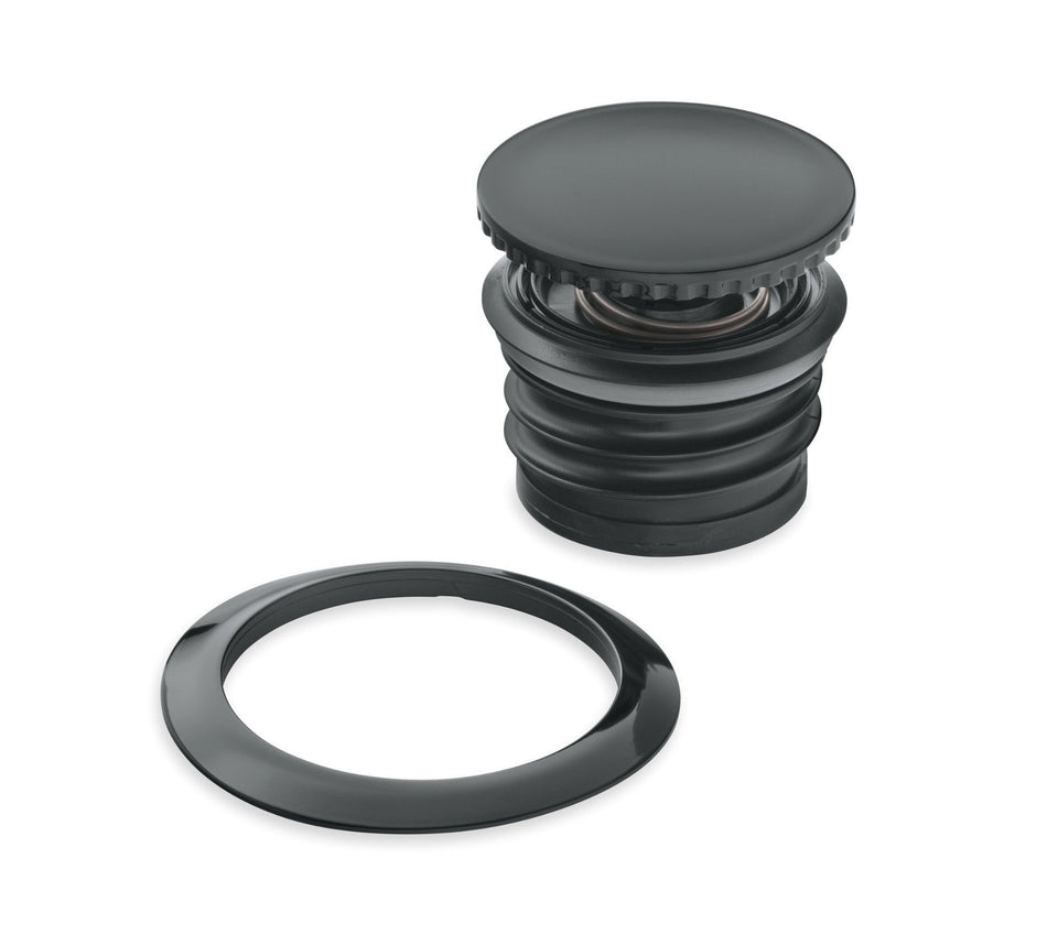 Harley Davidson 61100007B BÜNDIG MONTIERTER TANKDECKEL SCHWARZ KIT, TANKEINFÜLLKAPPE, BÜNDIG MONTIERT, SCHWARZ/SFT