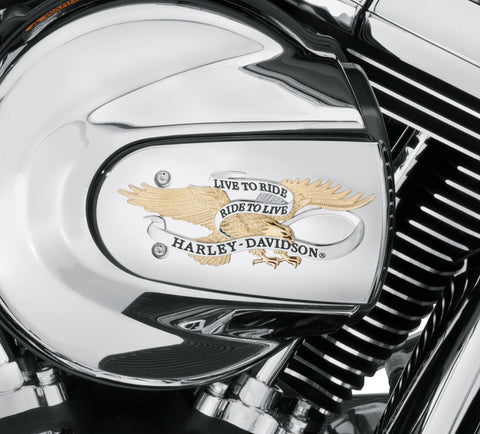 Harley Davidson 61300220 Harley-Davidson Live To Ride Luftfilterverkleidung GOLD "LIVE TO RIDE" LUFTFILTER