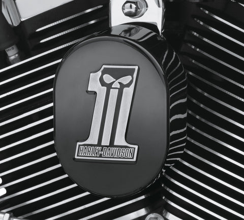 Harley Davidson 61300621 Hupenabdeckung mit dunklem Custom-Logo, ABDECKUNG, HUPENABDECKUNG, DARK CUSTOM