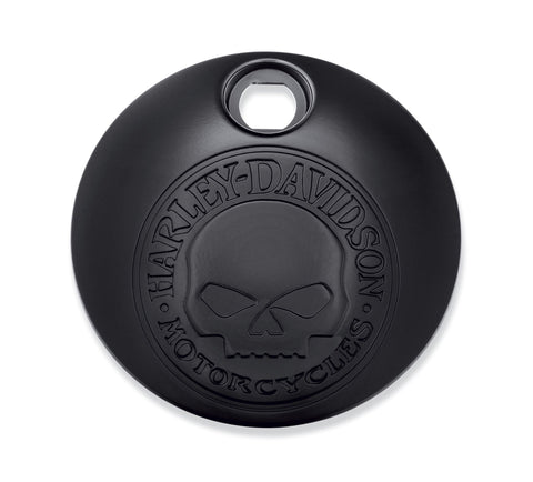 Harley Davidson 61300794 Willie G Skull Tankkonsolentür-KIT, TANKDECKEL, WILLIE G SKULL, SCHWARZ