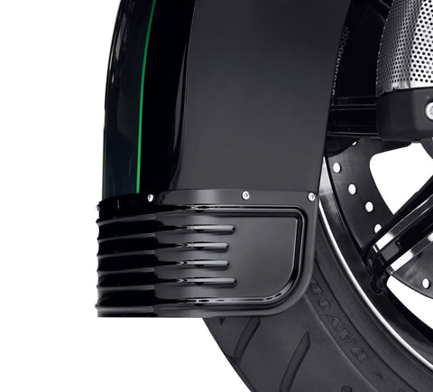 Harley Davidson 61400311 Kotflügelvorderteil, schwarz glänzend, Kit-Rock, vorderer Kotflügel, schwarz