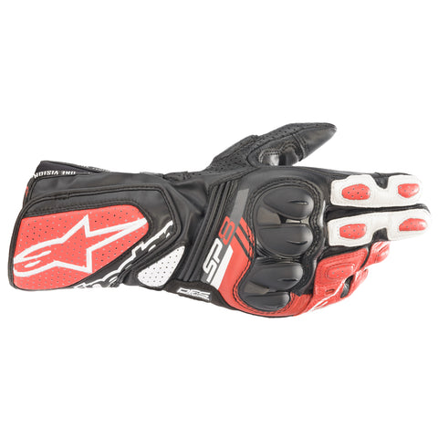 Alpinestars SP-8 V3 Lederhandschuhe Schwarz/Weiß/Rot 35583211304