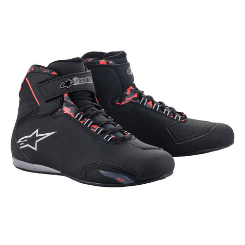 Alpinestars Sektor WP Schuh Schwarz/Dunkelgrau/Rot.Fluo 25445191118