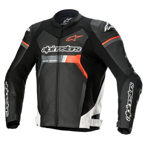 Alpinestars GP Force Lederjacke s/w rot fluo 31008221231