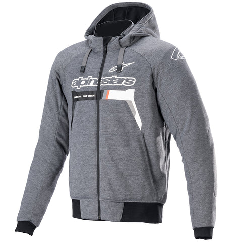 Alpinestars Chrome Ignition Hoodie Melange D/Grau Weiß 42008229162