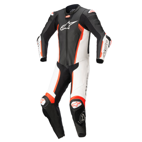 Alpinestars Missile V2 Lederanzug 1-tlg. s/w rot fluo 31501221231