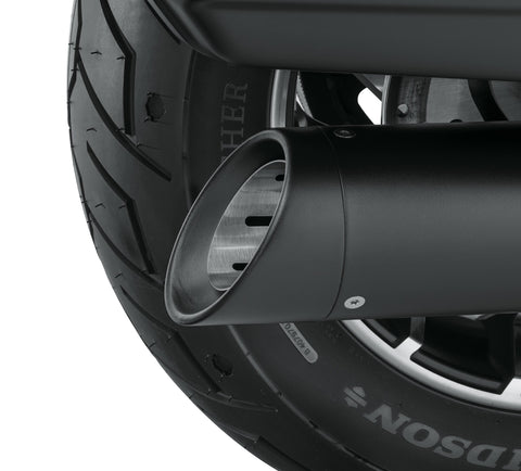 Harley Davidson 65100161 Zweiteiliges 4,5-Zoll-Endkappen-Set, MUF ENDCAP/OUT FNSHR, SCHWARZ, 4