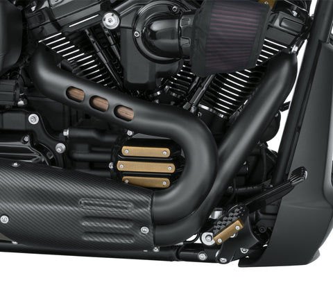 Harley Davidson 65400472 Auspuff-Schild-Kit, Satinschwarz, KIT, EXH SHDL, SCHWARZ