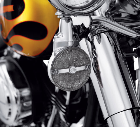 Harley Davidson 67800375 Front-LED-Blinker-Kit mit flacher Linse, KIT, T-SIGNAL, FLAT, FRT LED, SMOK