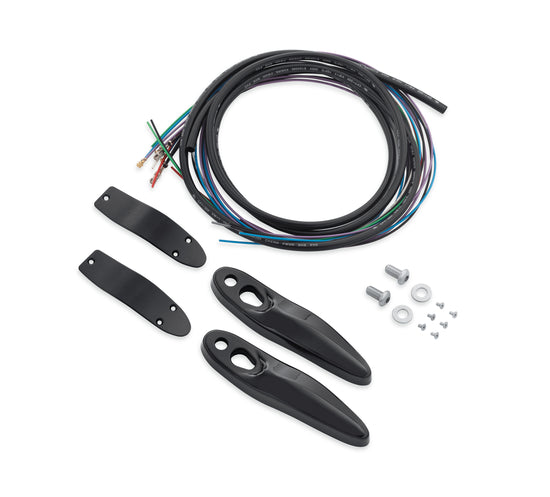 Harley Davidson Rear Turn Signal/License Plate Relocation Kit - Black