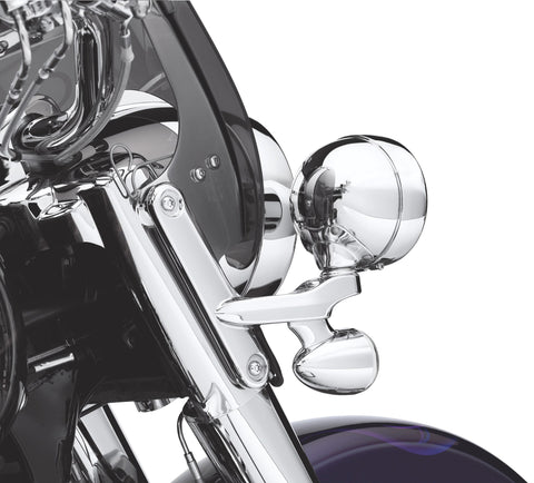 Harley Davidson 69228-04 Custom Auxiliary Lamp Bracket Turn Signal Kit SMOKED LENS TURN SIGNAL KIT