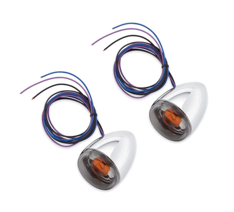 Harley Davidson 69228-04 Custom Zusatzscheinwerferhalterung Blinker-Kit getöntes Glas Blinker-Kit