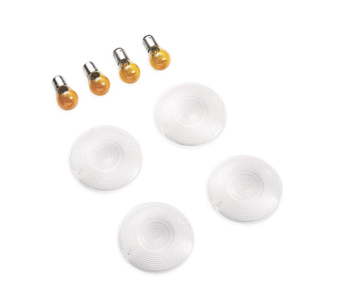 Harley Davidson 69307-02 Blinker-Set mit flachem Glas, Set, klares Glas, Blinker, F