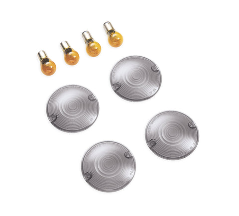 Harley Davidson 69308-02 Blinker-Set mit flachem Glas, getöntes Glas, Blinker,