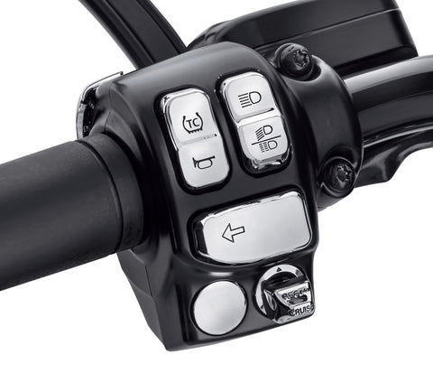 Harley Davidson 71500517 Chrom-Schalterkappen-Kit, Handschalter, Schalterkappe, Chrom
