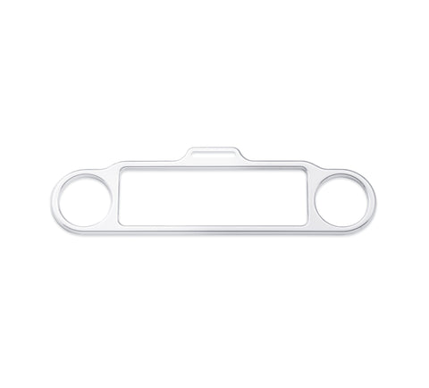 Harley Davidson 74612-06 Radio and Gauge Faceplate Trim BEZEL,RADIO,W/ADHESIVE,CHRM/FL