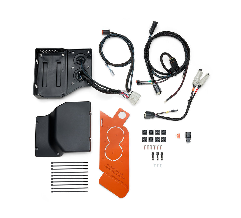 Harley Davidson 76001302 Rockford Fosgate Sekundärverstärker-Installationskit, INFOT, VERSTÄRKER, RH S-BAG, SEKUNDÄR