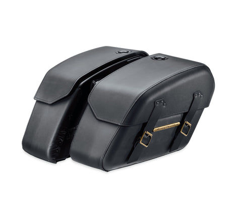 Harley Davidson 90201645A Abnehmbare Satteltaschen, Messingbesatz, KIT, S-BAG, CLASSIC