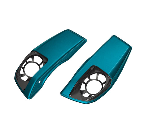 Harley Davidson Saddlebag Speaker Lids - Teal Thunder