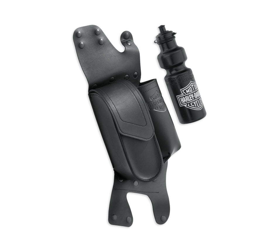 Harley Davidson 93300061 Satteltasche mit Schutzbügel und Flaschenhalter, linke Seite, S-BAG GRD BAG mit Wasserflasche, LH