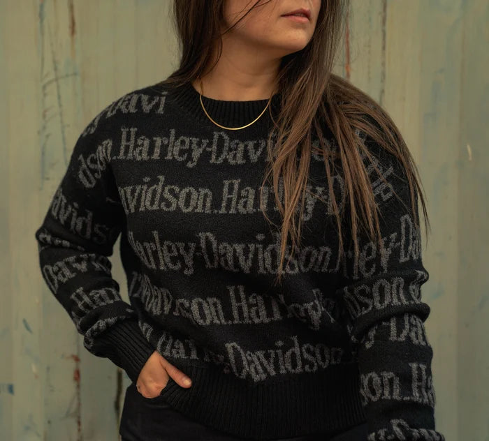 Original Harley-Davidson® Damen-Pullover mit Harley-Davidson-Muster (Artikelnummer 96164-25VW)