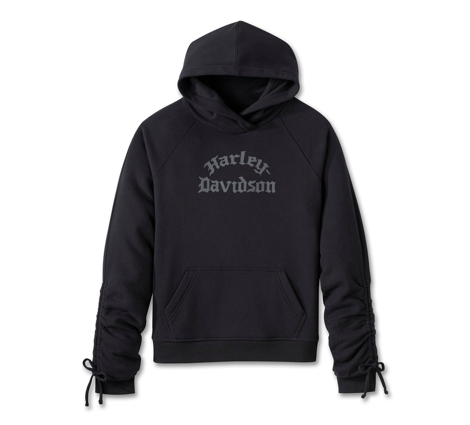 Original Harley-Davidson® Damen-Raglan-Hoodie „Wild Cat Bar &amp; Shield“ – Harley Schwarz 96223-25VW