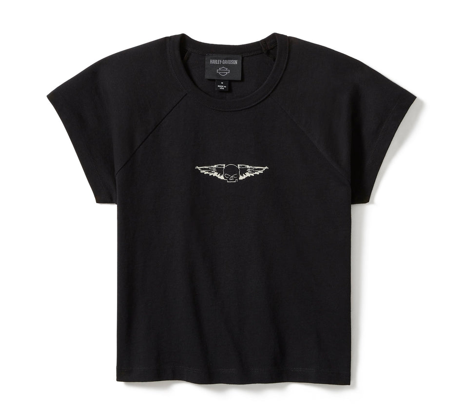 Original Harley-Davidson® Damen-T-Shirt mit Willie G Wing Totenkopf-Motiv (Baby Doll) 96278-25VW