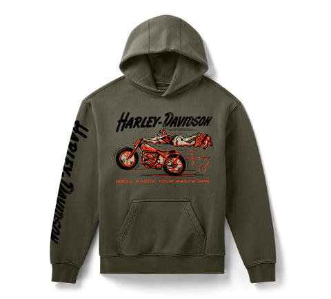 Harley-Davidson Herren HD Knock Your Pants Off Pullover Fleece Hoodie 96382-26VM 