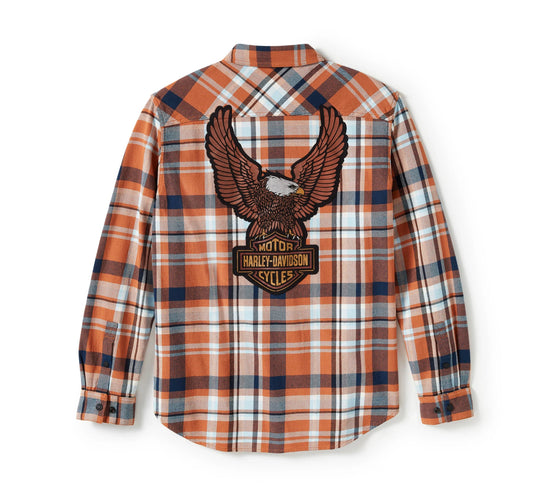 Harley Davidson Eagle Langarm-Flanellhemd kariert 96393-25VM
