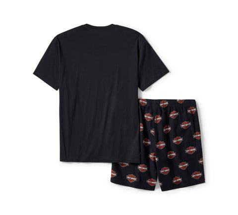 Genuine Harley-Davidson® Men's Bar & Shield Print Pajama Shorts Set 96473-25VM