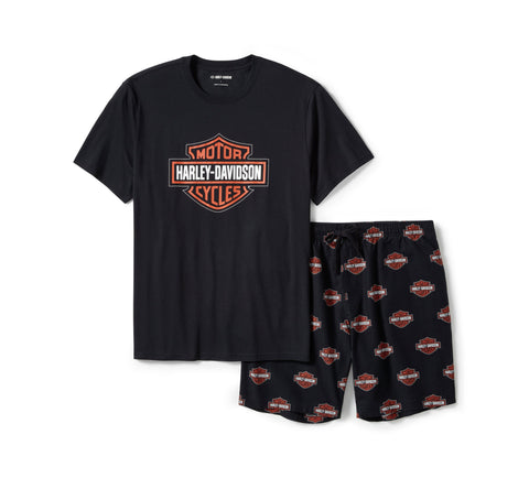 Genuine Harley-Davidson® Men's Bar & Shield Print Pajama Shorts Set 96473-25VM
