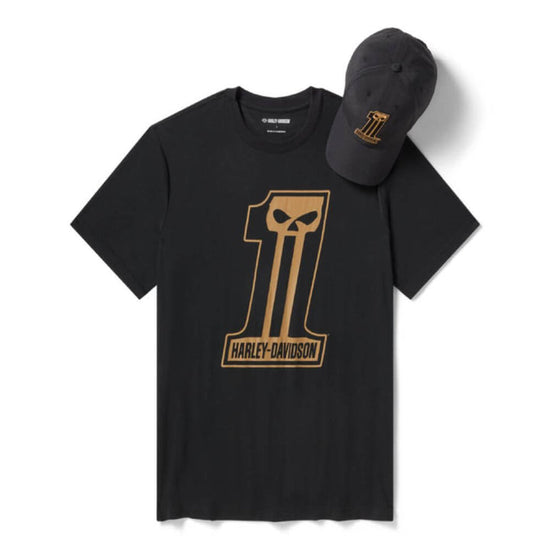 96493-26VM Harley-Davidson Hut/Tee-Set-gewebt/gestrickt, schwarz
