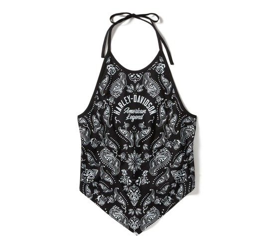 Original Harley-Davidson® Paisley Black Bandana Halter 96549-25VW