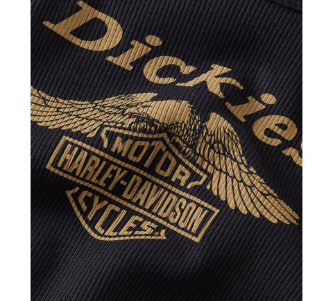 Genuine Harley-Davidson® Women's Dickies x H-D Racerback Cropped Eagle Tank - Anthracite 96583-25VW