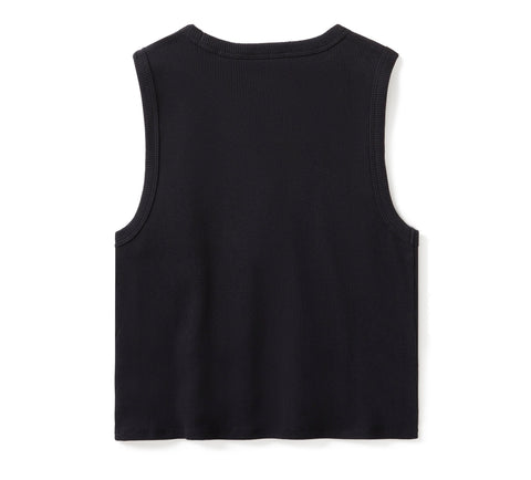 Genuine Harley-Davidson® Women's Dickies x H-D Racerback Cropped Eagle Tank - Anthracite 96583-25VW