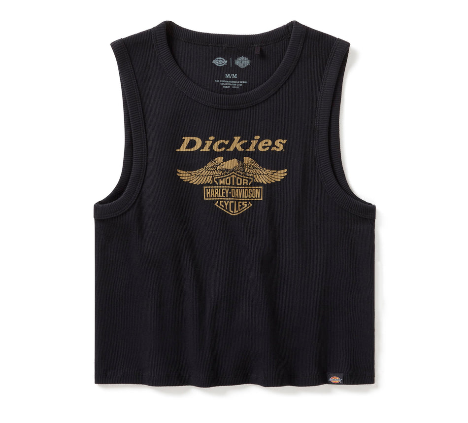 Original Harley-Davidson® Damen Dickies x HD Racerback Cropped Eagle Tank - Anthrazit 96583-25VW