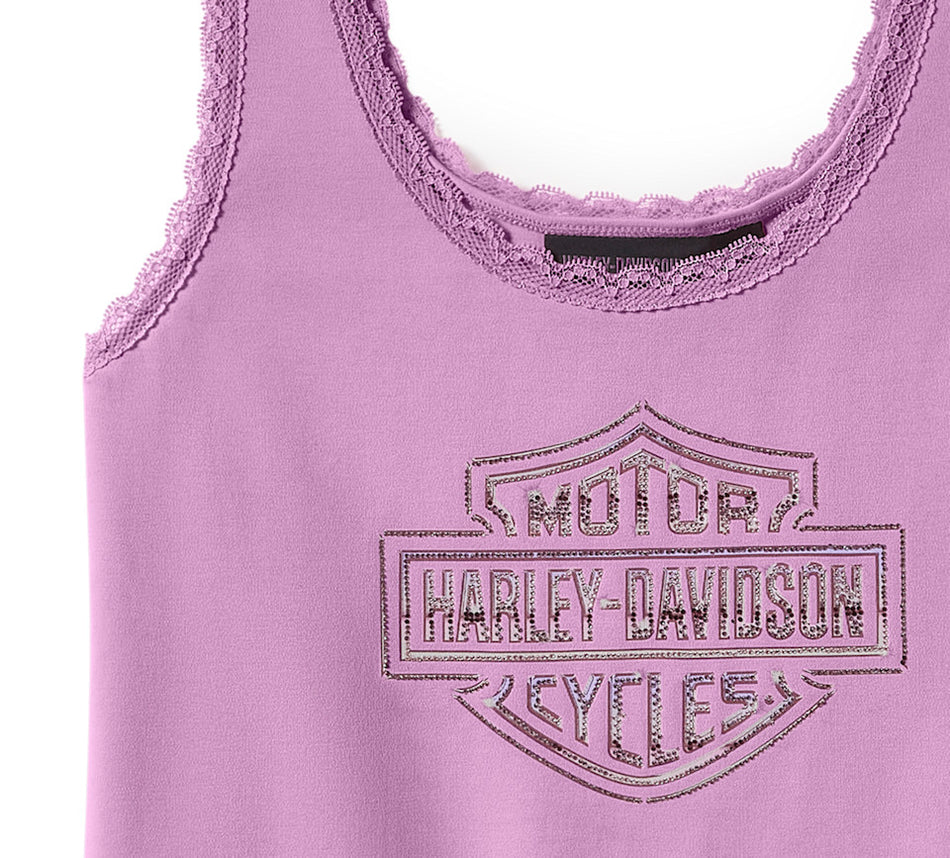 Harley Davidson Damen-Tanktop Essential Bling mit Spitzenbesatz 96600-25VW