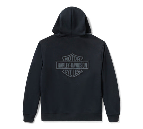 Harley-Davidson Herren-Kapuzenjacke mit Karomuster, gefüttert und mit Reißverschluss – Harley Schwarz 96783-25VM