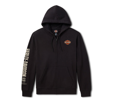 H-D Route 66 Anniversary Full Zip Fleece Hoodie