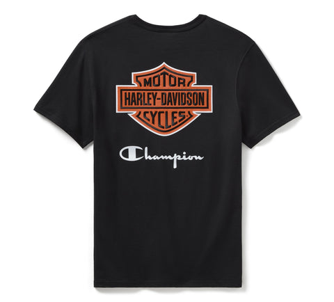 Champion x Harley-Davidson Fanatic T-Shirt 96870-24VM - Black & Orange Champion