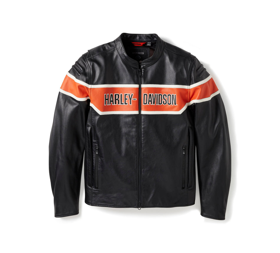 Original Harley-Davidson® Herren HD Trenton Leder-Motorradjacke 97014-25VM