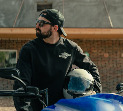 Harley-Davidson 96657-25VM Herren HD® Deflector Fleecejacke - HARLEY SCHWARZ