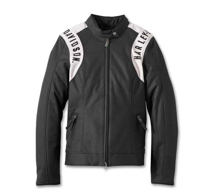 Original Harley-Davidson® Damen-Motorradjacke mit Aufdruck zum 120. Jubiläum, 97174-23VW