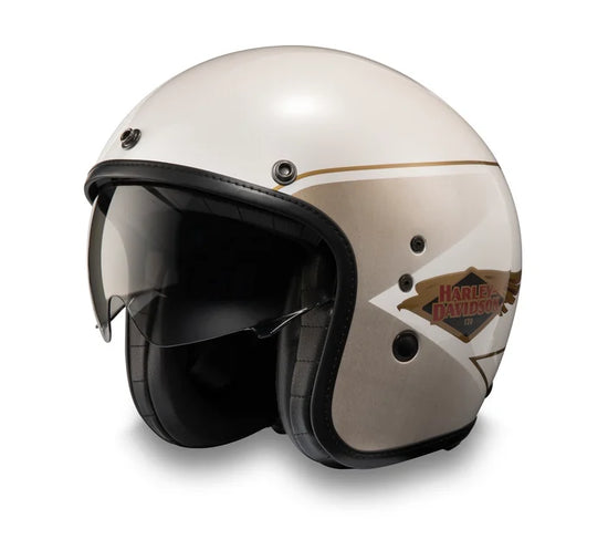 Original Harley-Davidson ® 120. Jubiläum Diamond HD X14 Sonnenschutz 3/4 Helm 97229-23EX