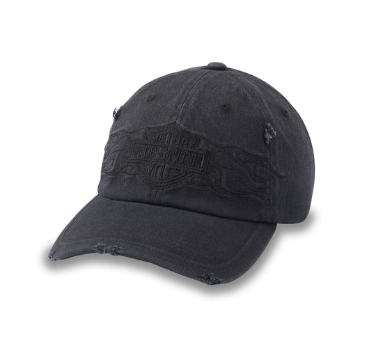 Harley-Davidson Flying Lap Distressed Stretch-Fit Cap – Harley Schwarz