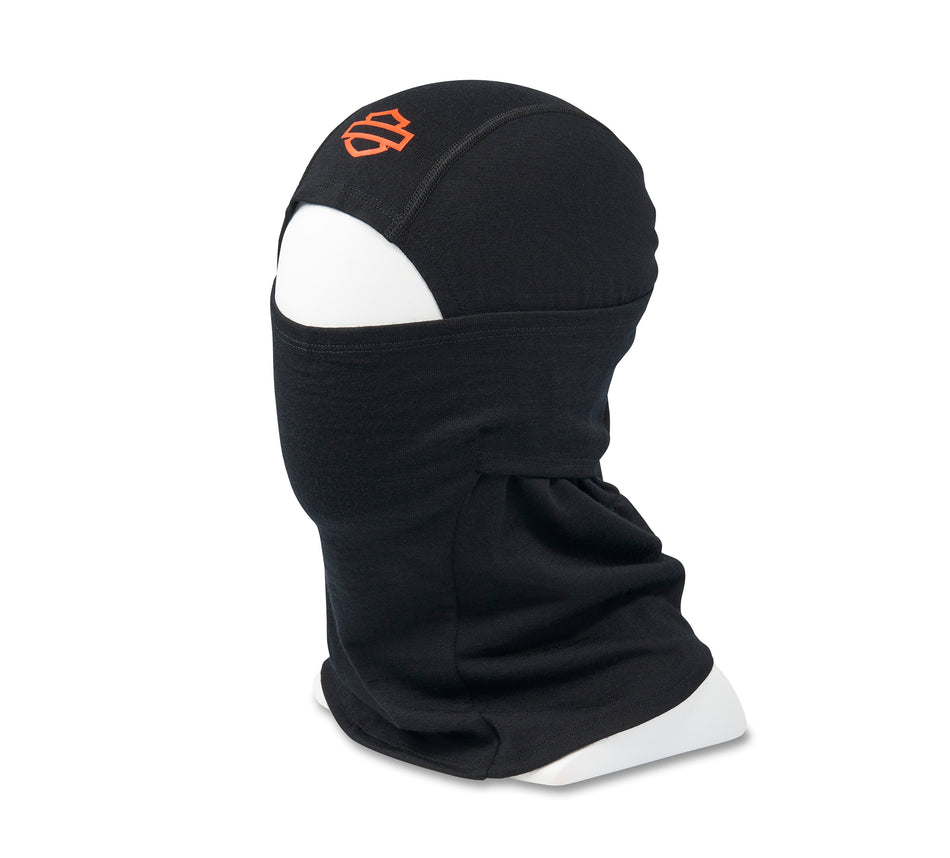 Harley-Davidson, offene Merino-Sturmhaube mit Bar &amp; Shield-Motiv – Harley Schwarz – 97660-25VM