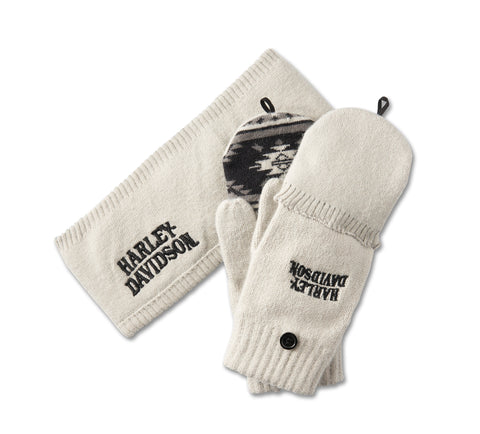 Harley-Davidson Women's Ear Warmer Gift Set - Cloud Dancer 97680-25VW