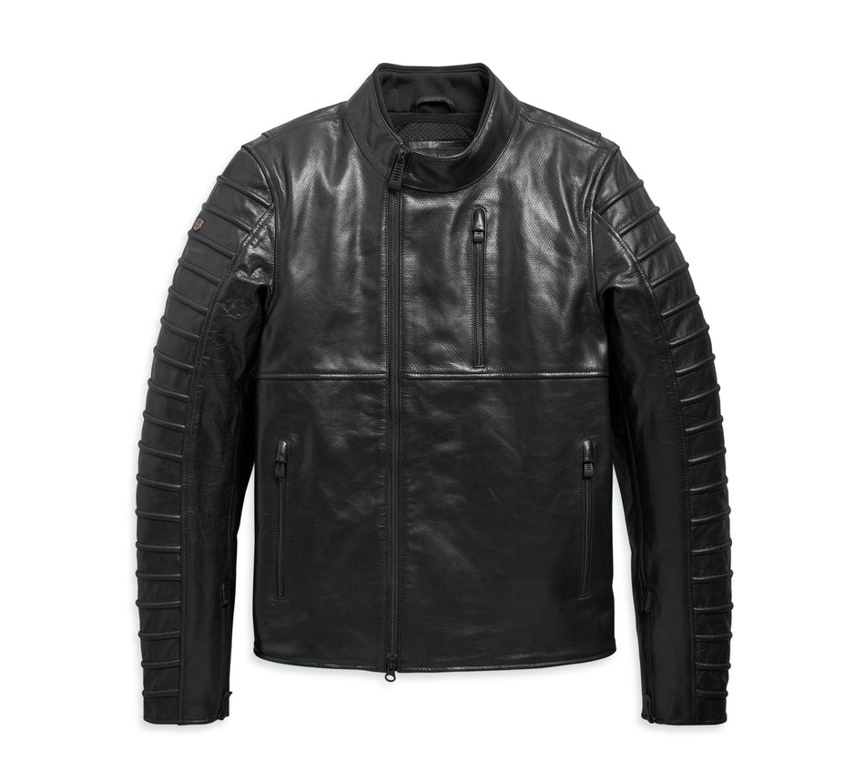 Harley Davidson, Herren-Lederjacke Ozello mit Perforation - 98006-20EM